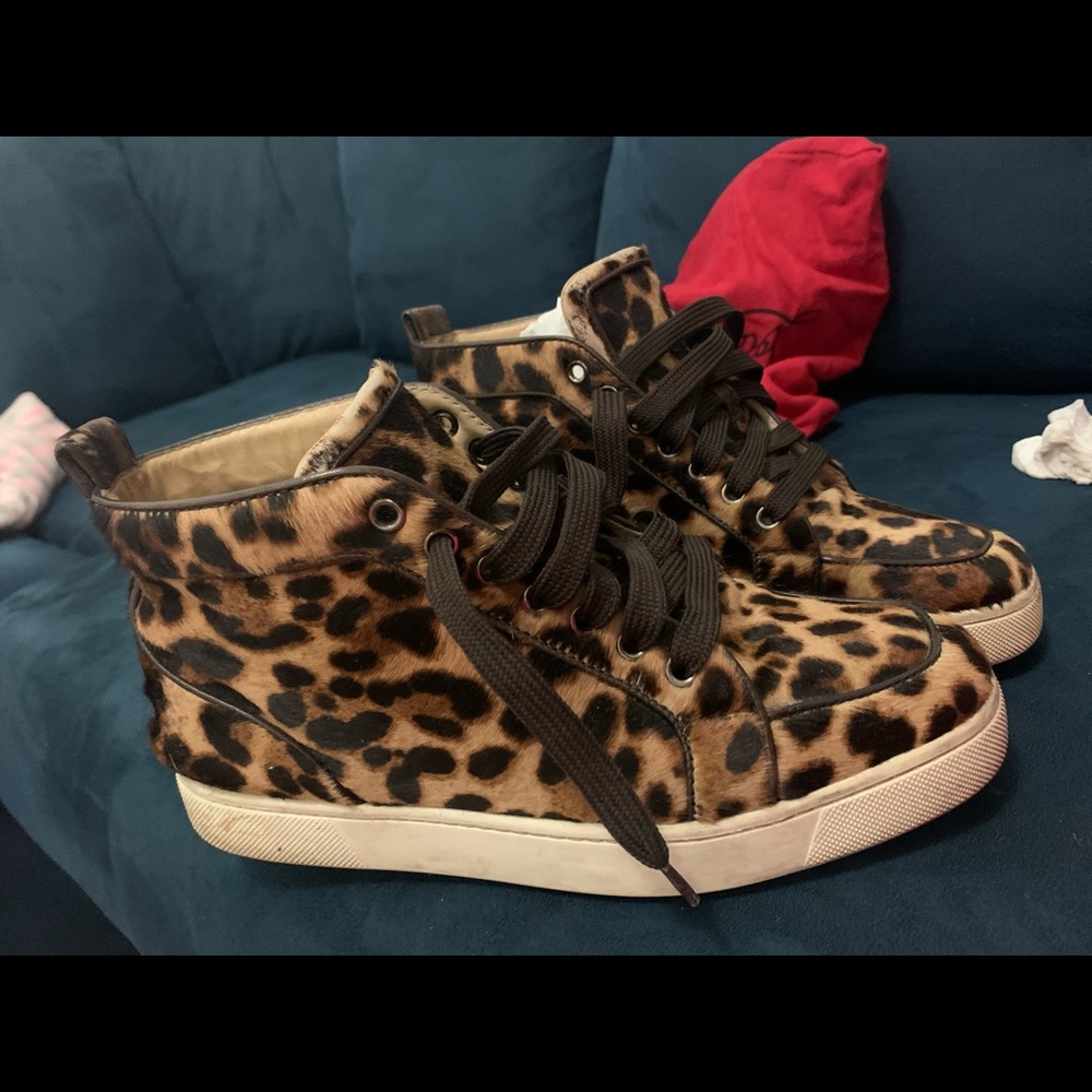 Christian louboutin pony hair sneakers